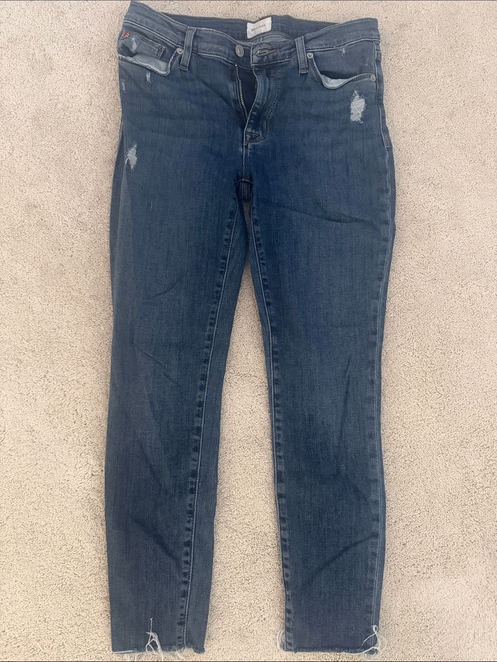 Hudson Women’s Dark Blue Distressed Super Skinny Jeans